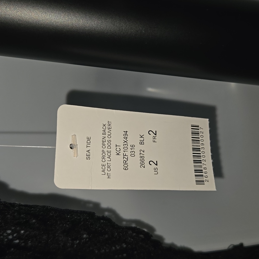 Bebe Elegant Black Lace Open Back Size 2 NWT - Picture 12 of 12
